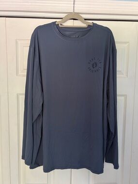 Men's Long Sleeve UV Protection Crewneck Shirt - Slate Blue